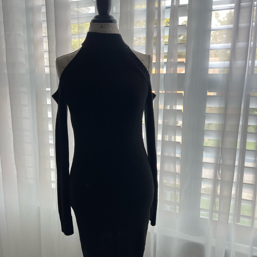 Abercrombie & Fitch Black Bodycon Sweater Dress, size S